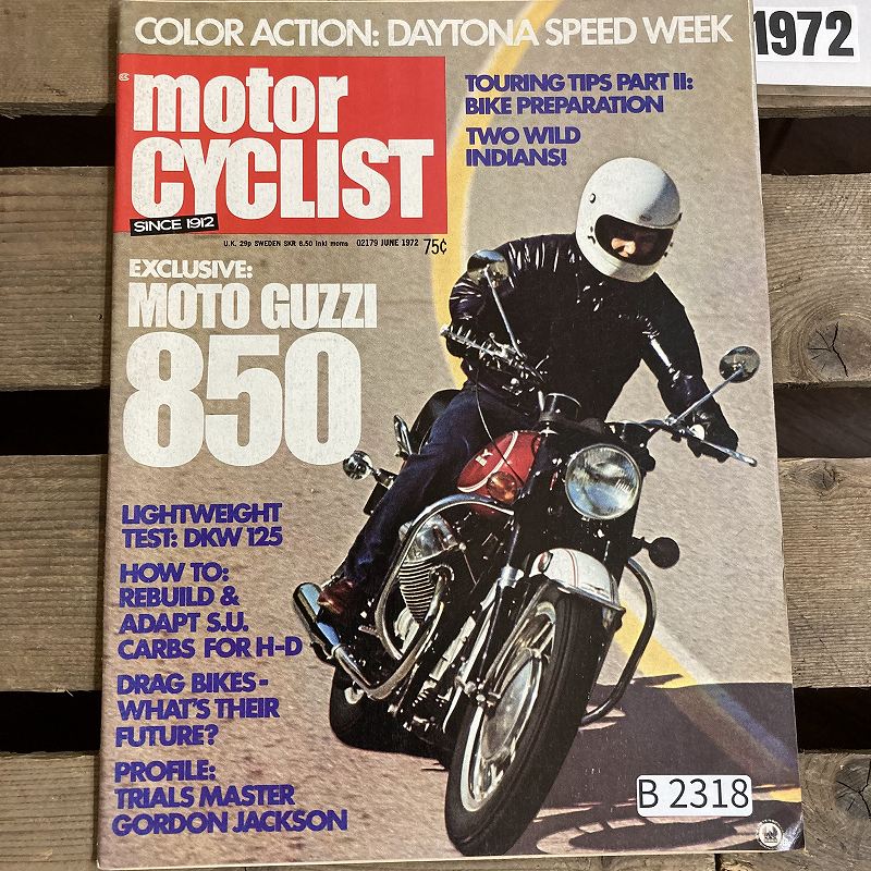 B2318 「MOTOR CYCLIST」1972 モーターサイクリスト 英国 旧車雑誌