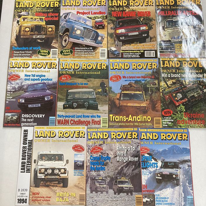 B2839　1994　11冊セット　「LAND ROVER OWNER」　ランドローバー　英国旧車雑誌