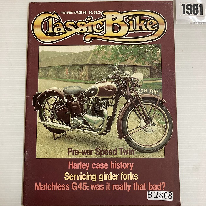 B2868　1981　「CLASSIC BIKE」　クラシックバイク　英国旧車雑誌