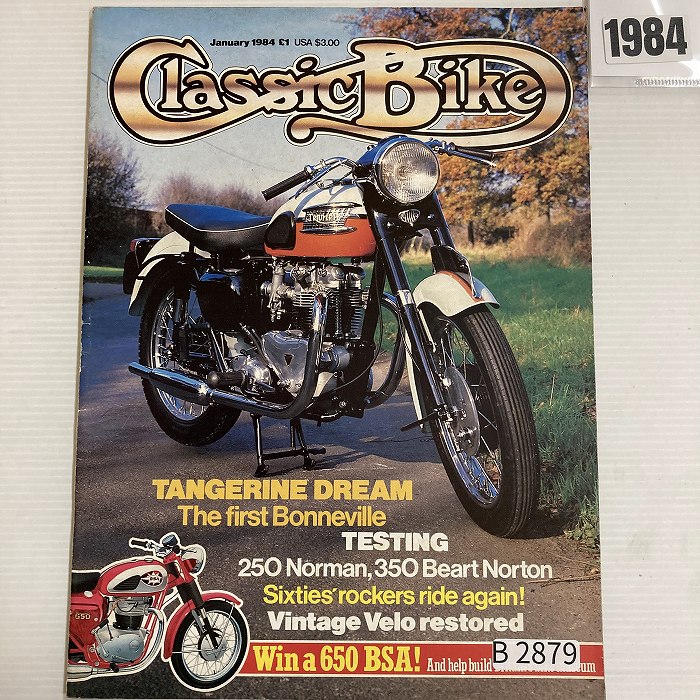 B2879　1984　「CLASSIC BIKE」　クラシックバイク　英国旧車雑誌