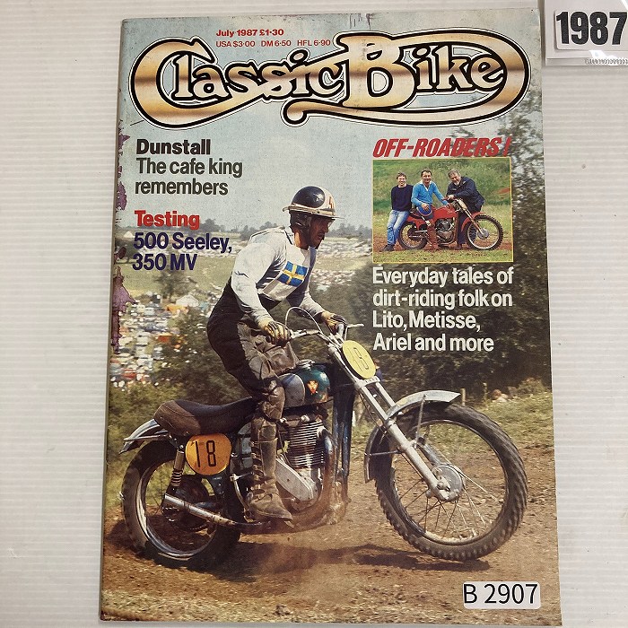 B2907　1987　「CLASSIC BIKE」　クラシックバイク　英国旧車雑誌