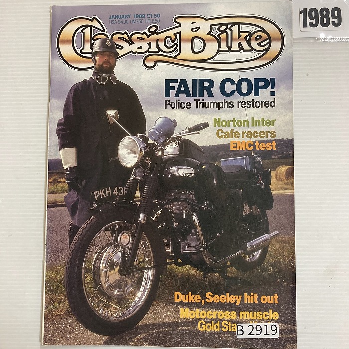 B2919　1989　「CLASSIC BIKE」　クラシックバイク　英国旧車雑誌