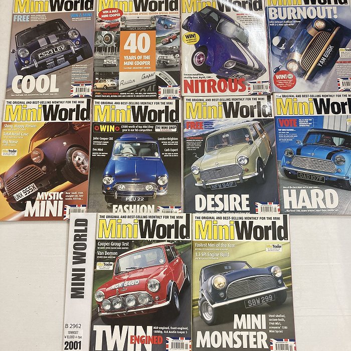 B2962　2001　10冊セット　「MINI WORLD」　ミニワールド　英国旧車雑誌