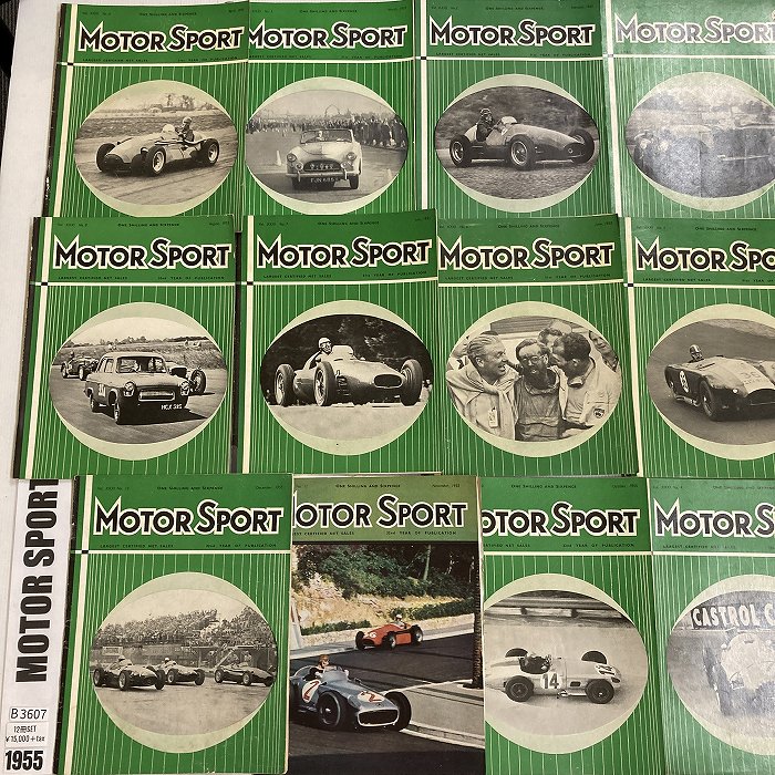 B3607　1955　12冊セット「MOTOR SPORT」モータースポーツ 英国旧車雑誌