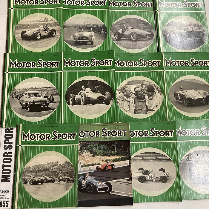 B3608　1955　12冊セット「MOTOR SPORT」モータースポーツ 英国旧車雑誌