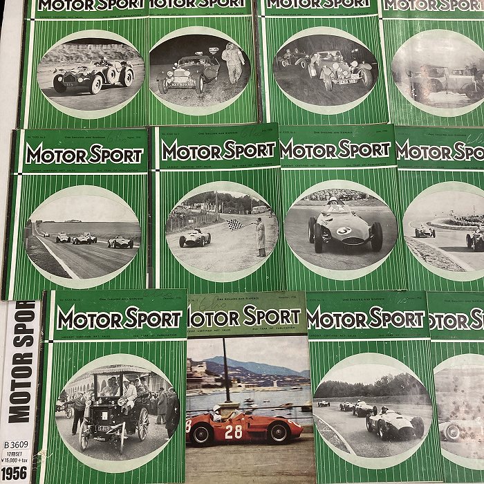 B3609　1956　12冊セット「MOTOR SPORT」モータースポーツ 英国旧車雑誌