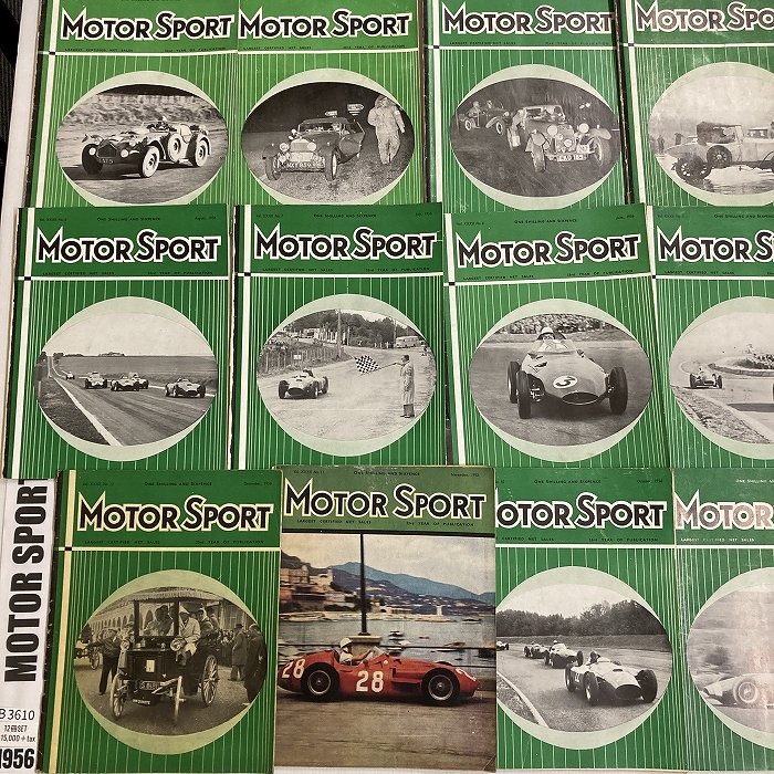 B3610　1956　12冊セット「MOTOR SPORT」モータースポーツ 英国旧車雑誌