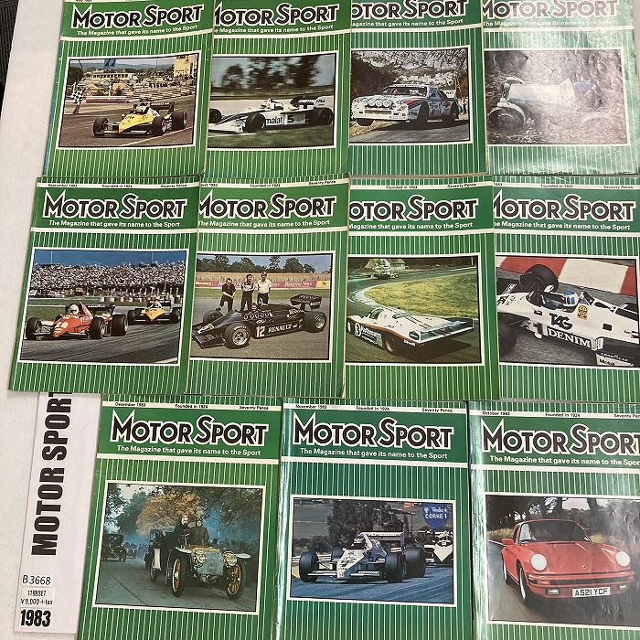 B3668　1983　11冊セット「MOTOR SPORT」モータースポーツ 英国旧車雑誌