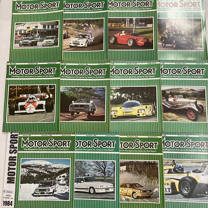 B3669　1984　12冊セット「MOTOR SPORT」モータースポーツ 英国旧車雑誌