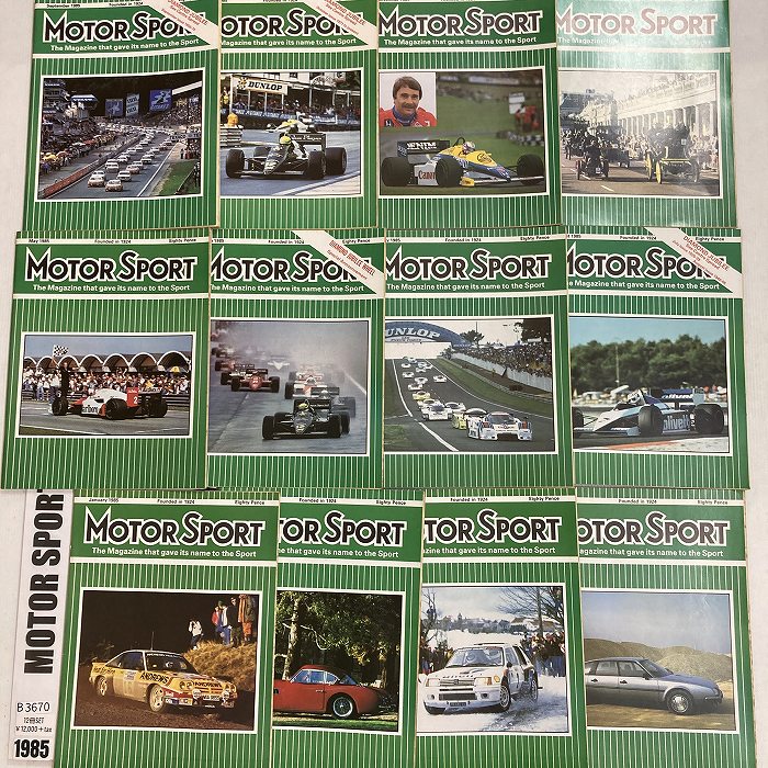 B3670　1985　12冊セット「MOTOR SPORT」モータースポーツ 英国旧車雑誌
