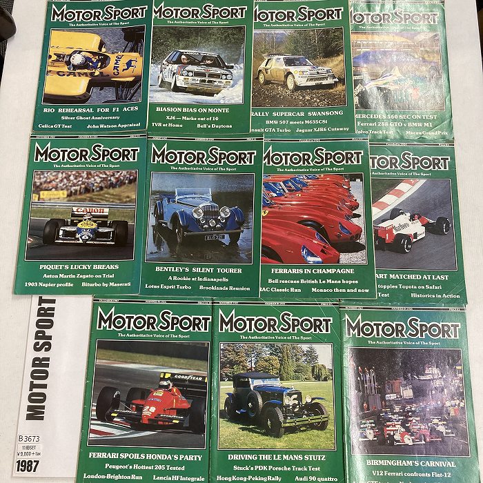 B3673　1987　11冊セット「MOTOR SPORT」モータースポーツ 英国旧車雑誌