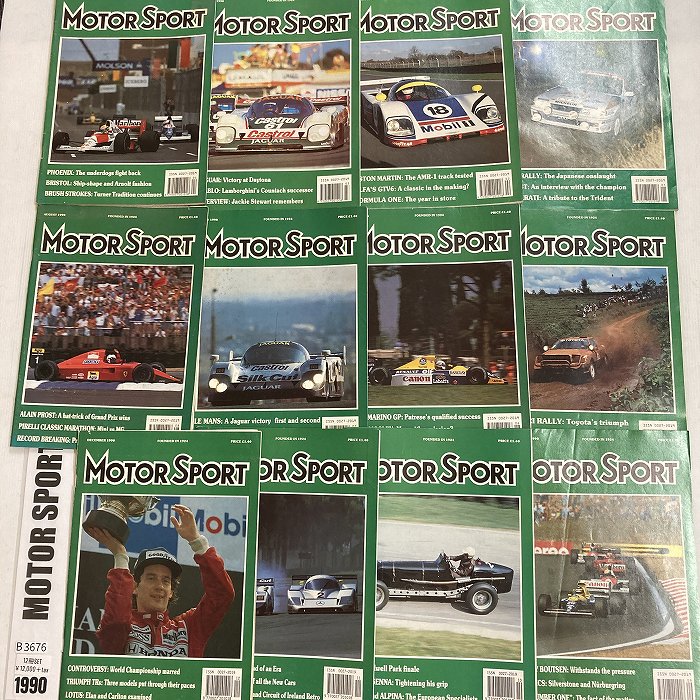 B3676　1990　12冊セット「MOTOR SPORT」モータースポーツ 英国旧車雑誌