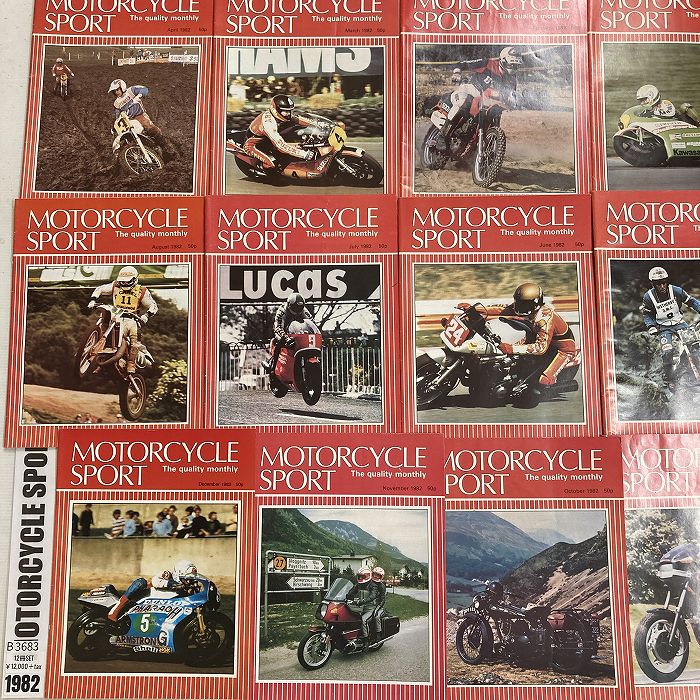 B3683　1982　12冊セット「MOTORCYCLE SPORT」モーターサイクルスポーツ 英国旧車雑誌