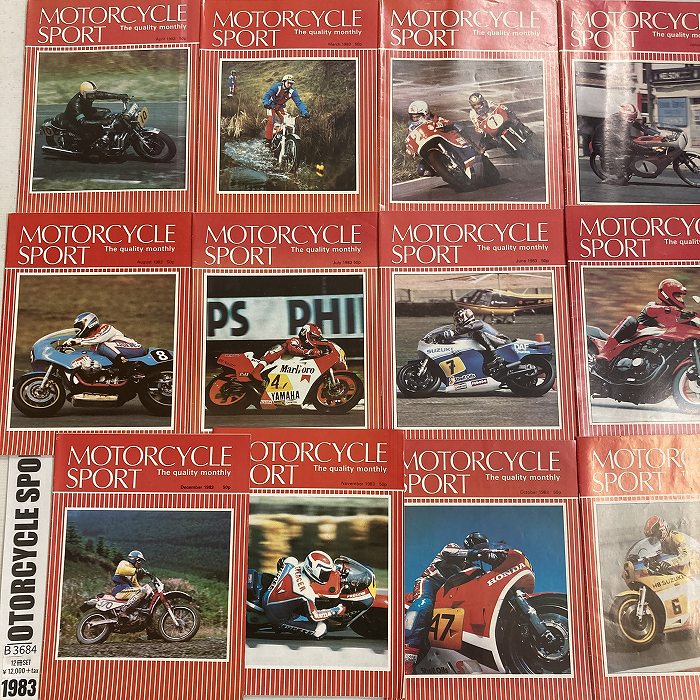 B3684　1983　12冊セット「MOTORCYCLE SPORT」モーターサイクルスポーツ 英国旧車雑誌