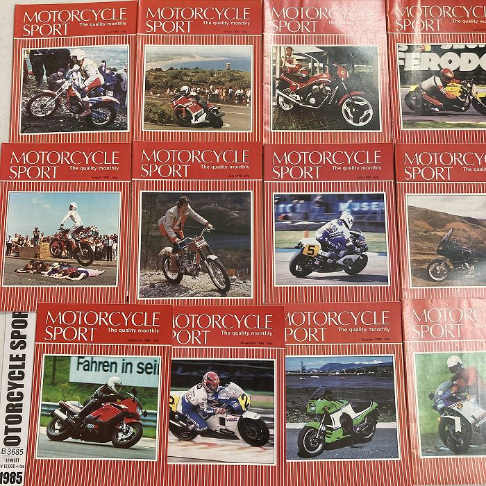 B3685　1985　12冊セット「MOTORCYCLE SPORT」モーターサイクルスポーツ 英国旧車雑誌