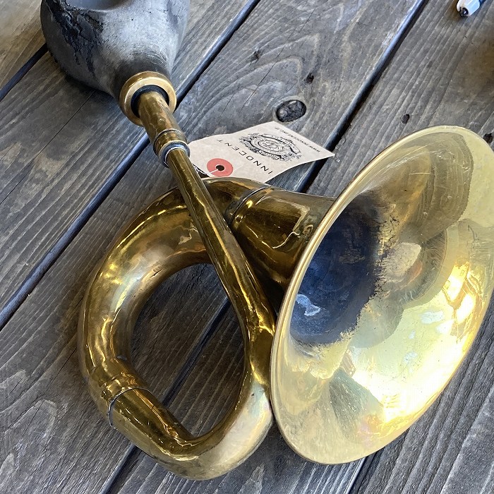 106265 ヴィンテージ　 ブラス　ホーン　ラッパ　真鍮製　　ブラス　英国