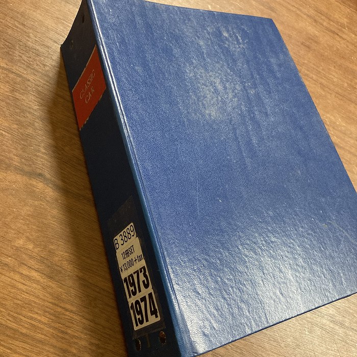 B3889　1973 1974　バインダー12冊セット　「CLASSIC CAR」 クラシックカー 英国旧車雑誌