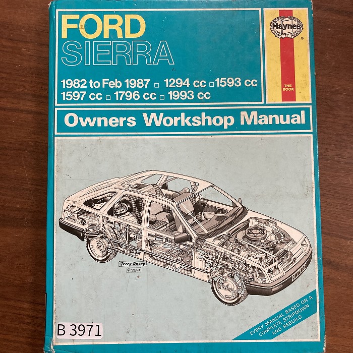 B3971　FORD SIERRA　「HAYNES」ヘインズ　カーマニュアル　英国旧車 整備書