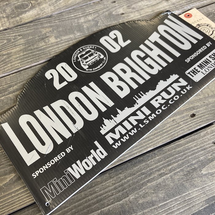 106546 「LONDON BRIGHTON」　ラリープレート　ヴィンテージカークラブ　ナンバー　記念プレート　クラシックカー