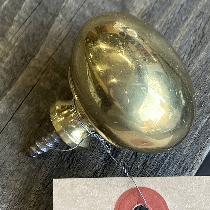 106525 ヴィンテージ　　ドアノブ　真鍮製　ブラス　英国 MADE IN ENGLAND