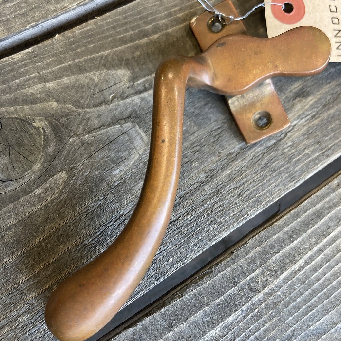 106538 ヴィンテージ　L　ドアノブ　真鍮製　ブラス　英国 MADE IN ENGLAND