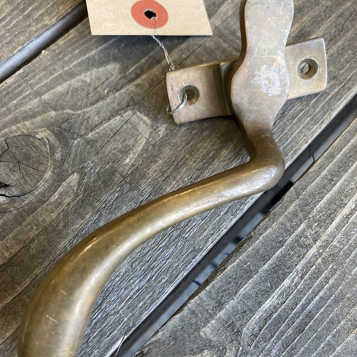 106535 ヴィンテージ　R　ドアノブ　真鍮製　ブラス　英国 MADE IN ENGLAND