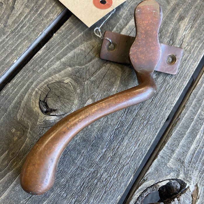 106533 ヴィンテージ　R　ドアノブ　真鍮製　ブラス　英国 MADE IN ENGLAND