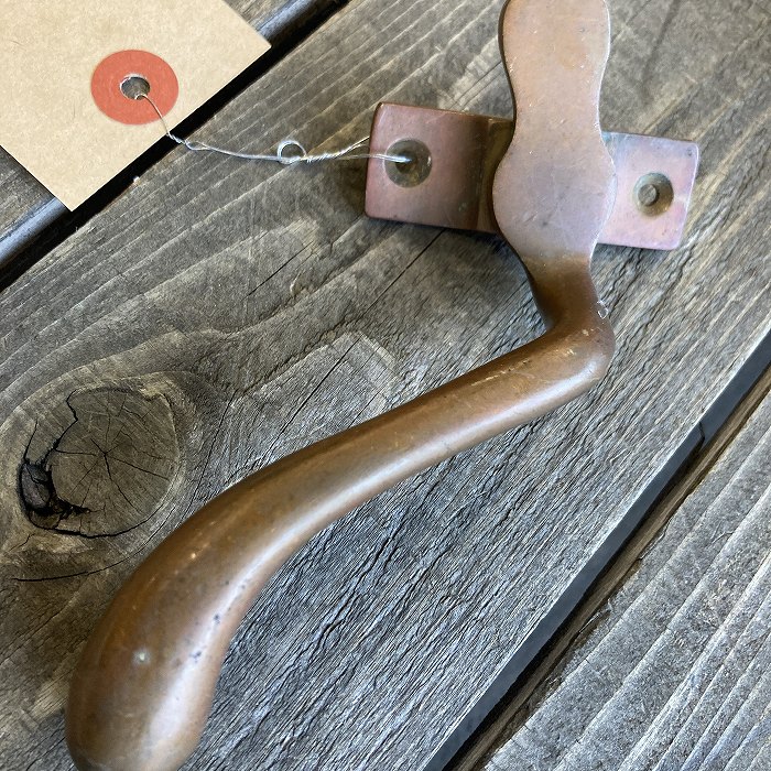 106534 ヴィンテージ　R　ドアノブ　真鍮製　ブラス　英国 MADE IN ENGLAND