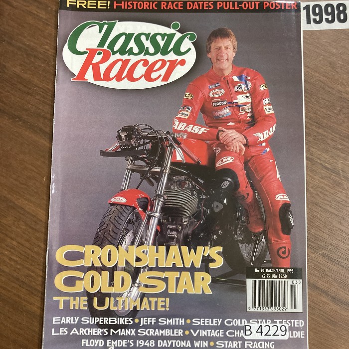 B4229　1998　「Classic RACER」クラシックレーサー 英国 旧車雑誌