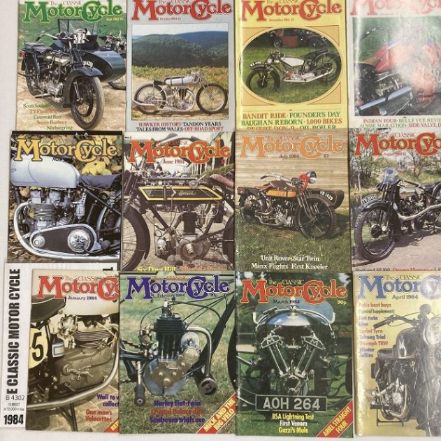 B4302　1984　12冊セット 「The Classic MOTOR CYCLE」 クラシックモーターサイクル 英国 旧車雑誌