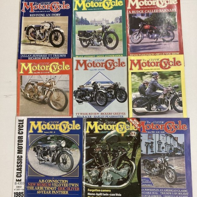 B4303　1985　9冊セット 「The Classic MOTOR CYCLE」 クラシックモーターサイクル 英国 旧車雑誌