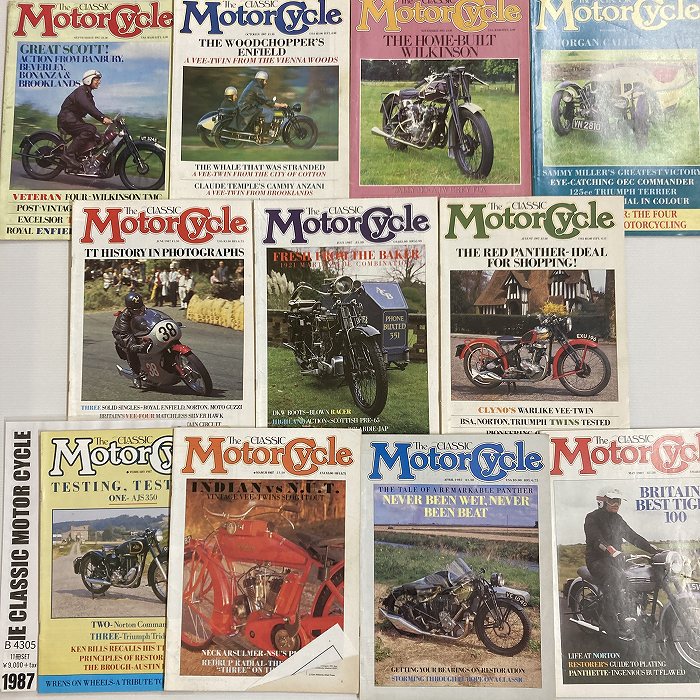 B4305　1987　11冊セット 「The Classic MOTOR CYCLE」 クラシックモーターサイクル 英国 旧車雑誌