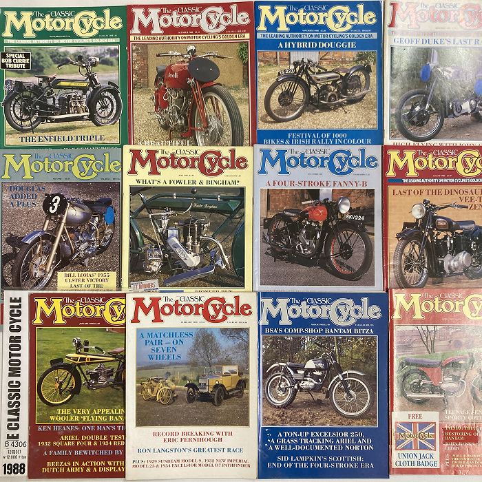 B4306　1988　12冊セット 「The Classic MOTOR CYCLE」 クラシックモーターサイクル 英国 旧車雑誌