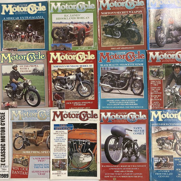 B4307　1989　12冊セット 「The Classic MOTOR CYCLE」 クラシックモーターサイクル 英国 旧車雑誌