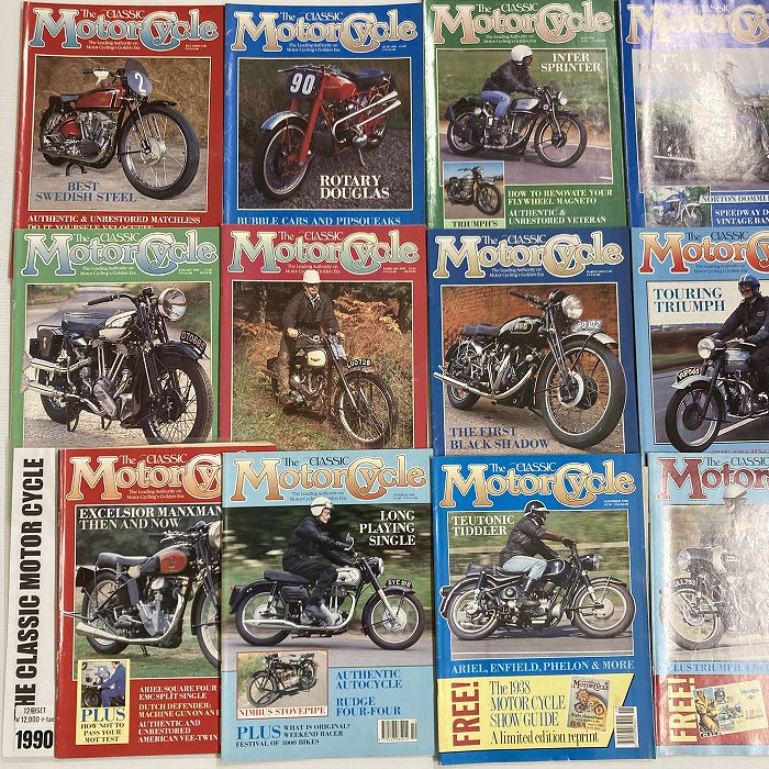 B4309　1990　12冊セット 「The Classic MOTOR CYCLE」 クラシックモーターサイクル 英国 旧車雑誌