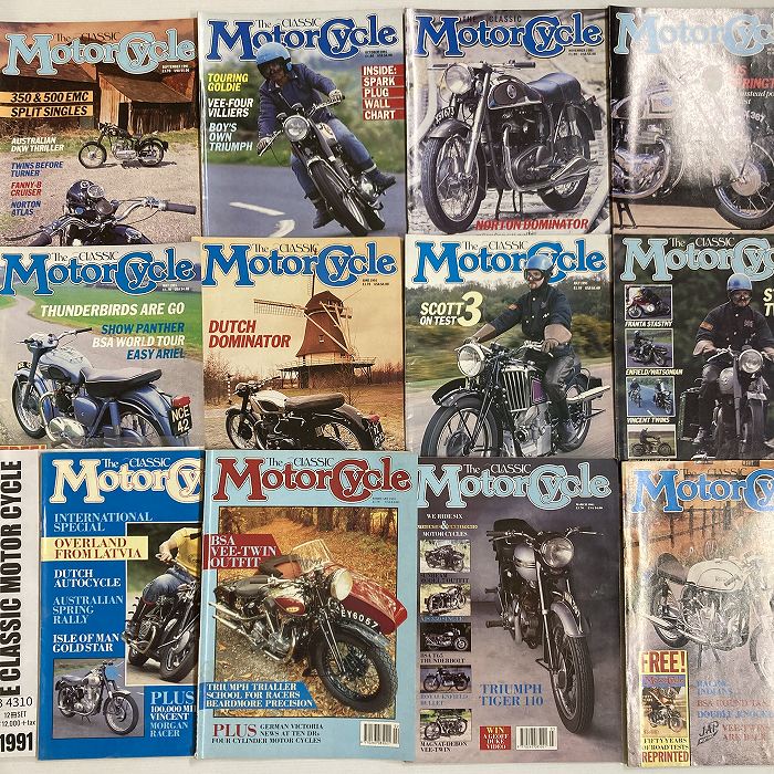 B4310　1991　12冊セット 「The Classic MOTOR CYCLE」 クラシックモーターサイクル 英国 旧車雑誌