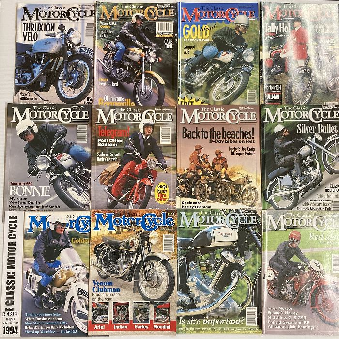 B4314　1994　12冊セット 「The Classic MOTOR CYCLE」 クラシックモーターサイクル 英国 旧車雑誌