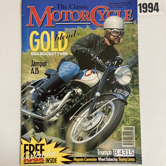 B4315　1994　 「The Classic MOTOR CYCLE」 クラシックモーターサイクル 英国 旧車雑誌
