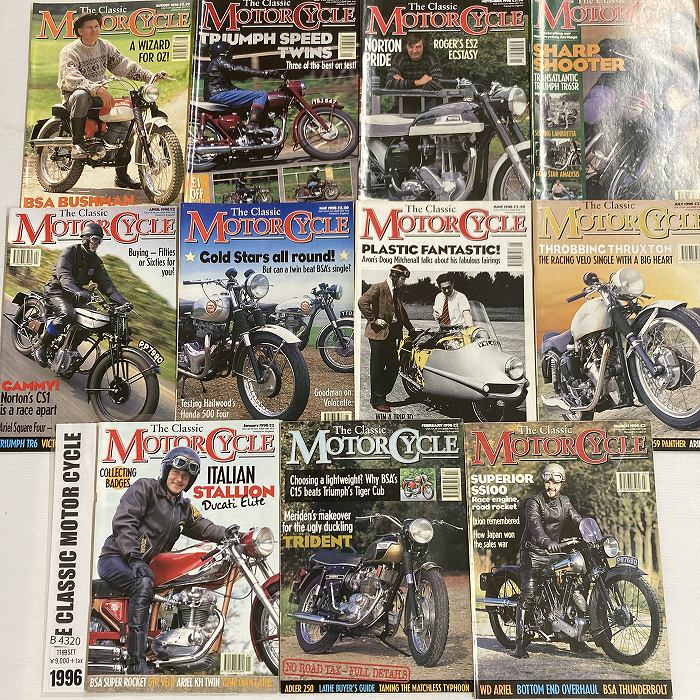 B4320　1996　11冊セット 「The Classic MOTOR CYCLE」 クラシックモーターサイクル 英国 旧車雑誌