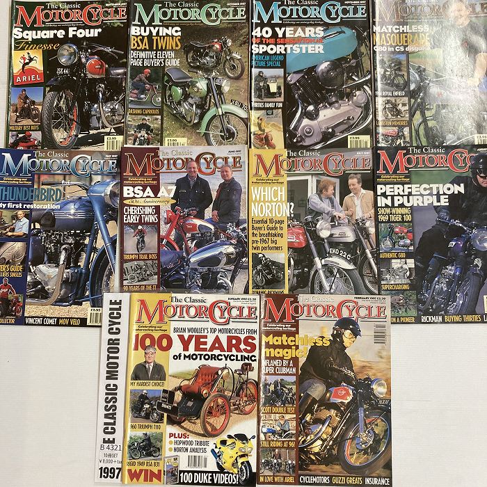 B4321　1997　10冊セット 「The Classic MOTOR CYCLE」 クラシックモーターサイクル 英国 旧車雑誌