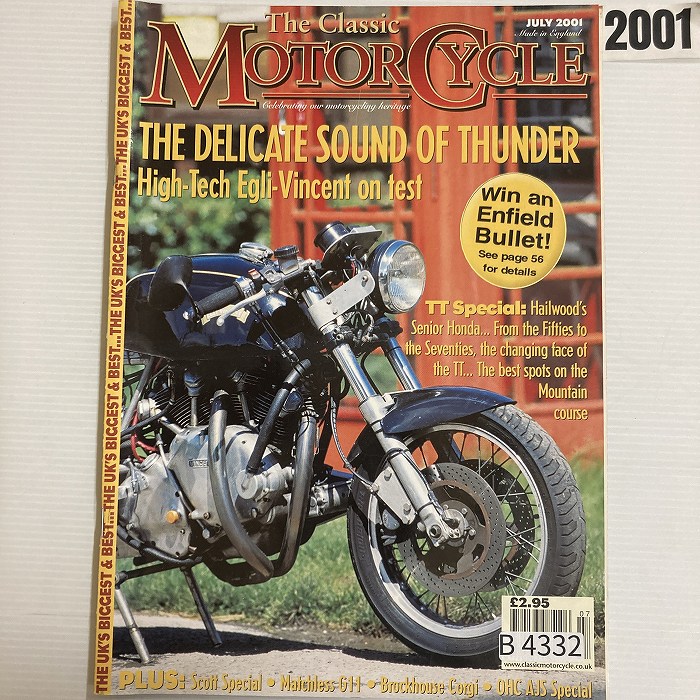 B4332　2001　 「The Classic MOTOR CYCLE」 クラシックモーターサイクル 英国 旧車雑誌