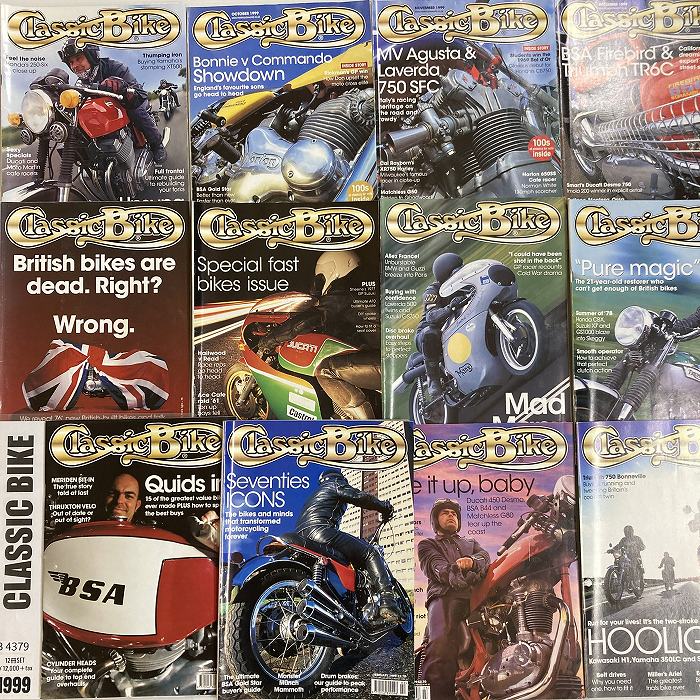 B4379　1999　12冊セット 「CLASSIC BIKE」 クラシックバイク 英国 旧車雑誌