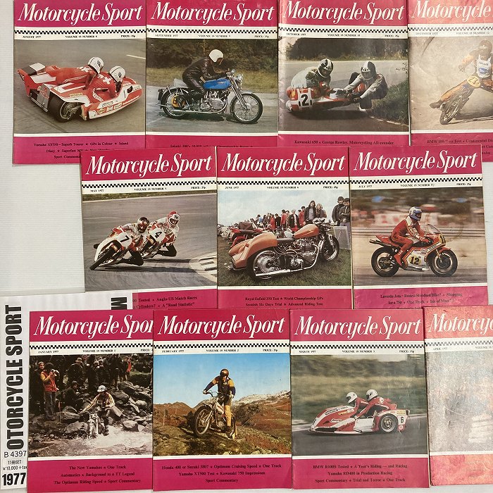 B4397　1977　11冊セット 「MOTORCYCLE SPORT」 モーターサイクルスポーツ 英国 旧車雑誌