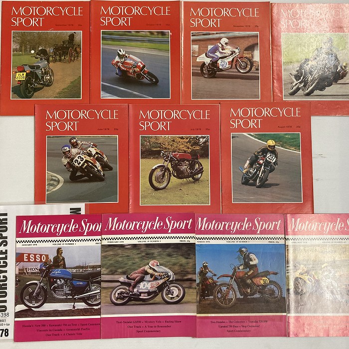 B4398　1978　11冊セット 「MOTORCYCLE SPORT」 モーターサイクルスポーツ 英国 旧車雑誌