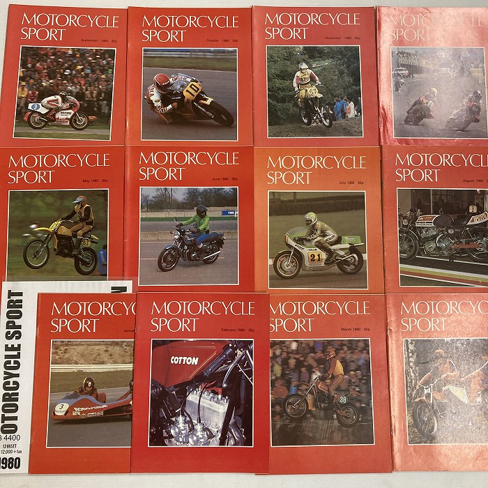 B4400　1980　12冊セット 「MOTORCYCLE SPORT」 モーターサイクルスポーツ 英国 旧車雑誌