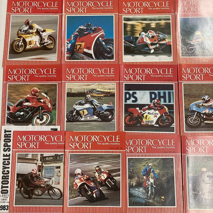 B4403　1983　12冊セット 「MOTORCYCLE SPORT」 モーターサイクルスポーツ 英国 旧車雑誌