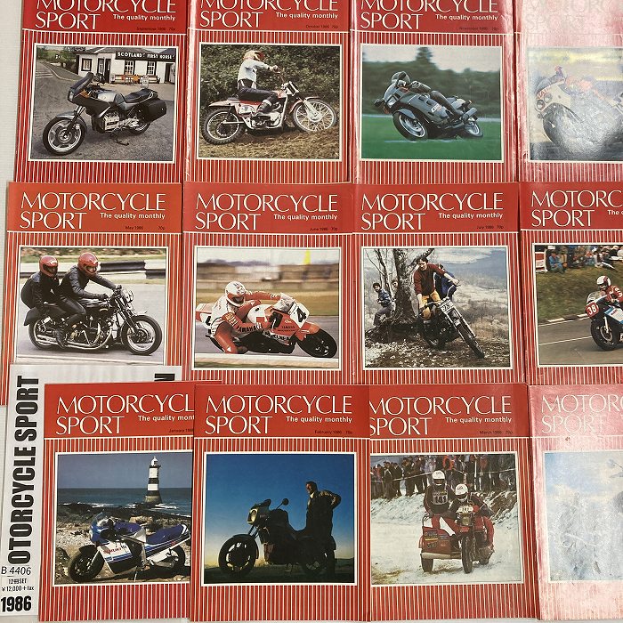 B4406　1986　12冊セット 「MOTORCYCLE SPORT」 モーターサイクルスポーツ 英国 旧車雑誌