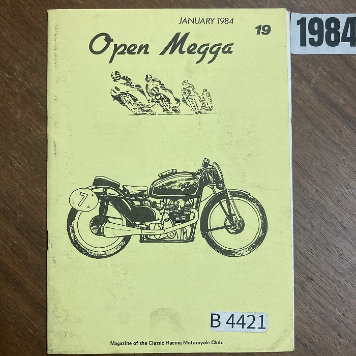 B4421　1984　「Classic Racing Motorcycle Club OPEN MEGGA」英国 旧車雑誌