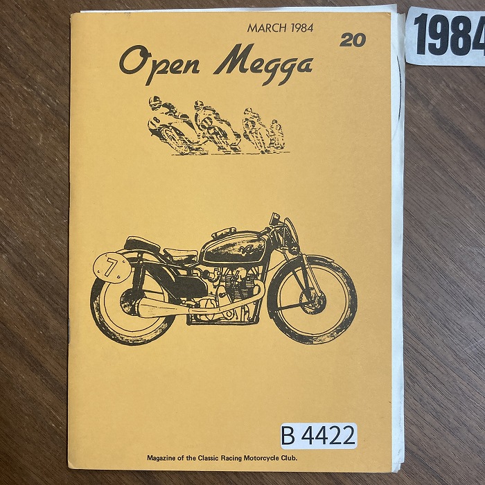 B4422　1984　「Classic Racing Motorcycle Club OPEN MEGGA」英国 旧車雑誌