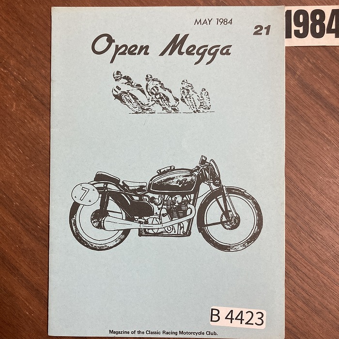 B4423　1984　「Classic Racing Motorcycle Club OPEN MEGGA」英国 旧車雑誌